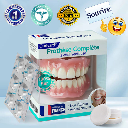 ✅ Fabriqué et expédié depuis la France | Prothèse complète à succion Ourlyard® 🍀